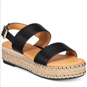 Black Studded Sandals